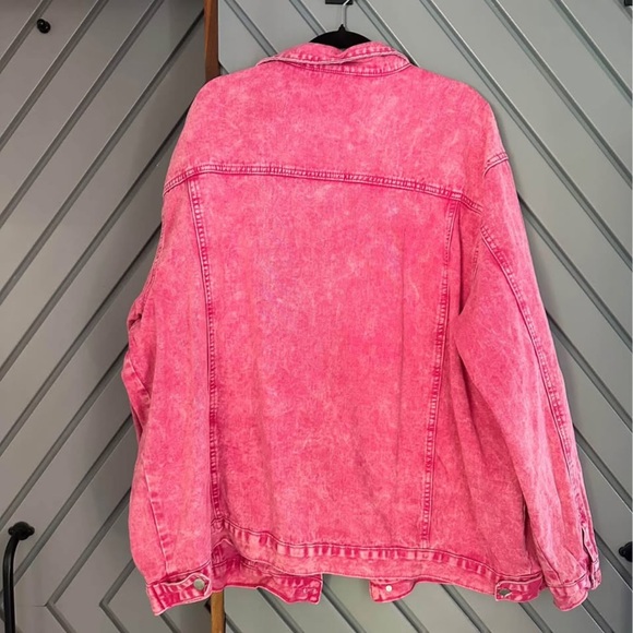 Vibrant Pink Denim Jacket - Picture 4 of 4